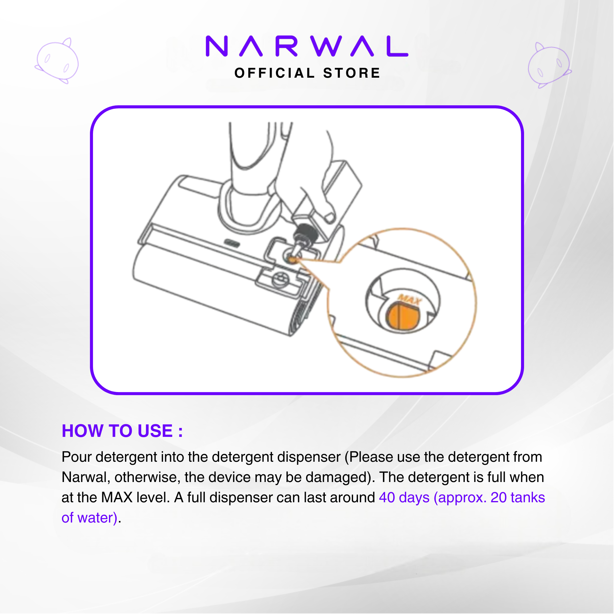 Narwal S20 Pro (S2) Specially Formulated Cleaning Detergent Solution